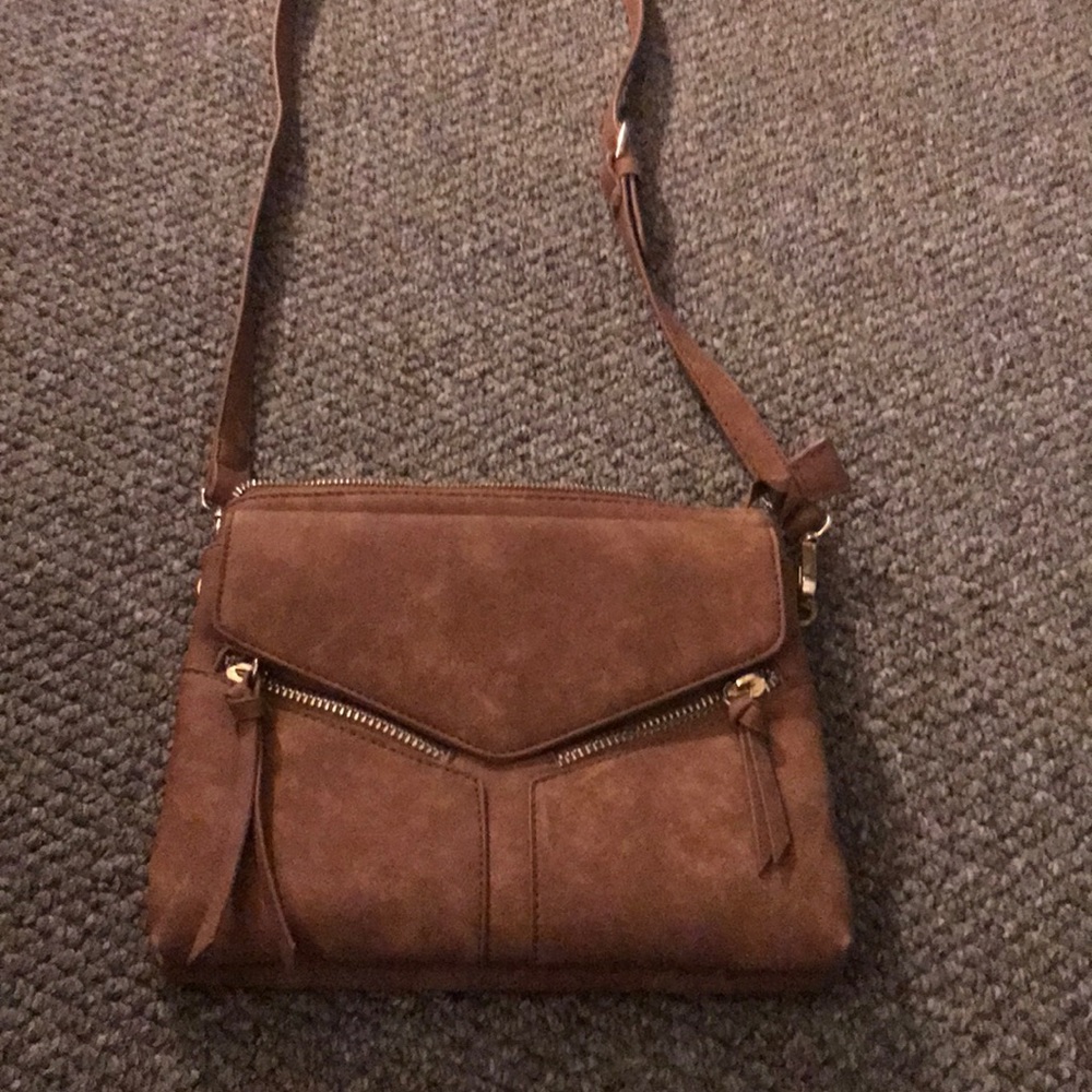 Faux leather satchel